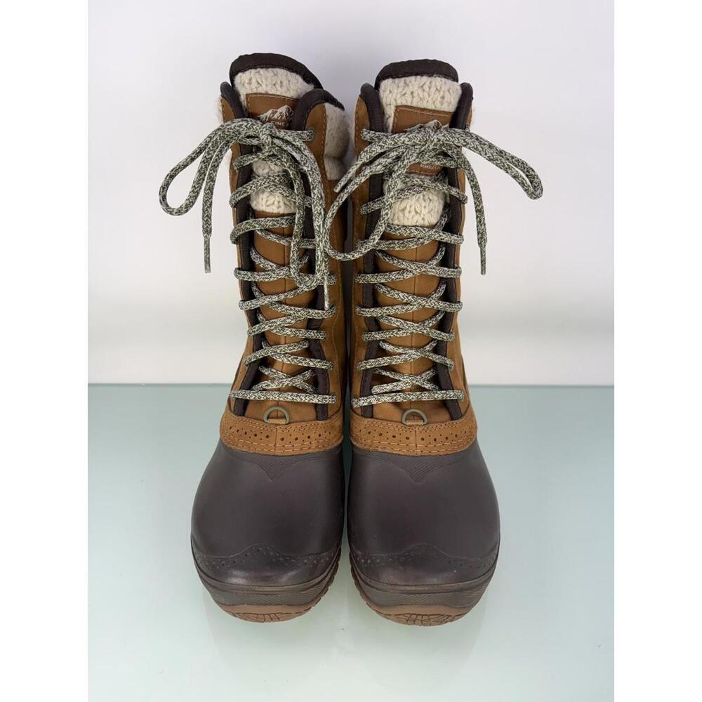 North Face Shellista II Mid Sz 6.5 Snow Boots Waterproof Leather Knit Winter EUC - Picture 5 of 9